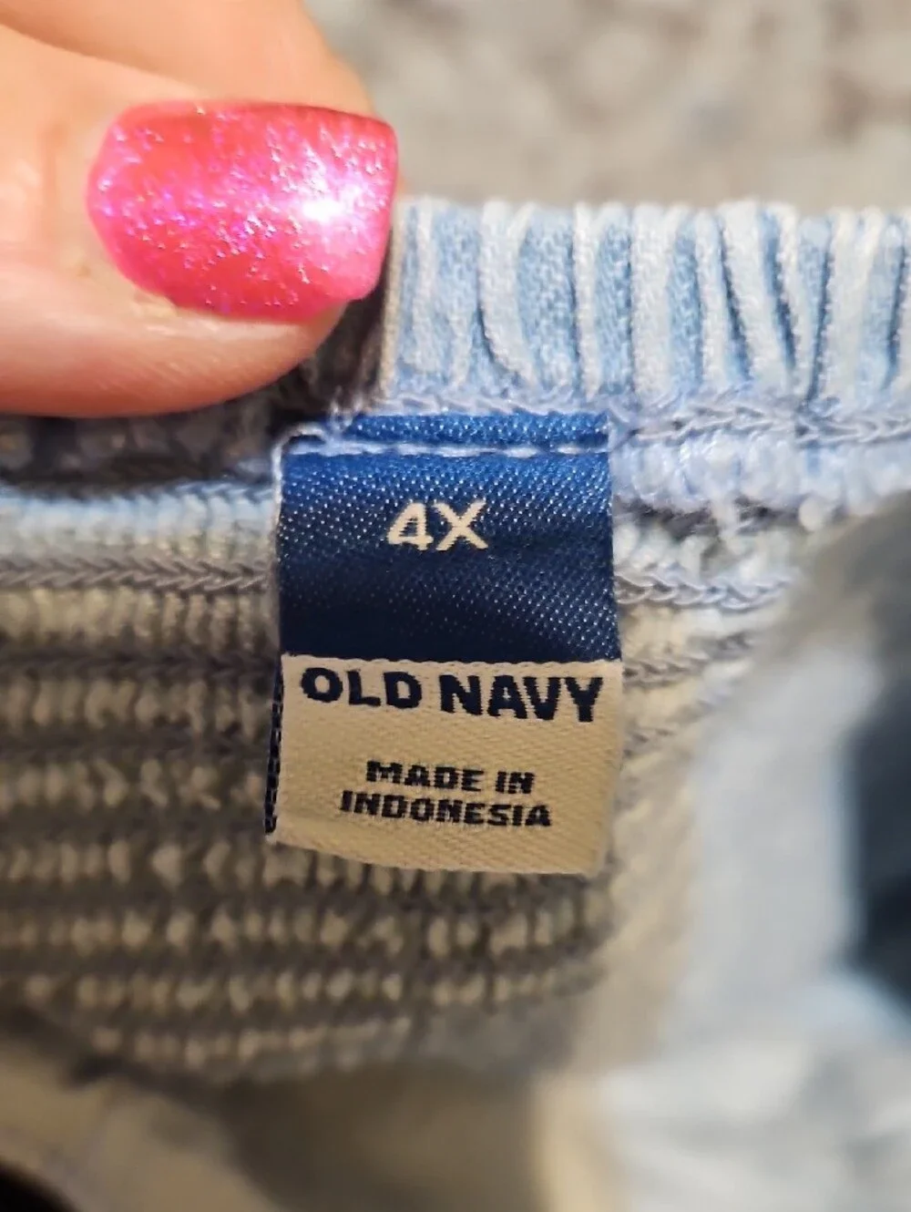 Old Navy Light Blue Square Neck Puff Sleeve Peplum Top